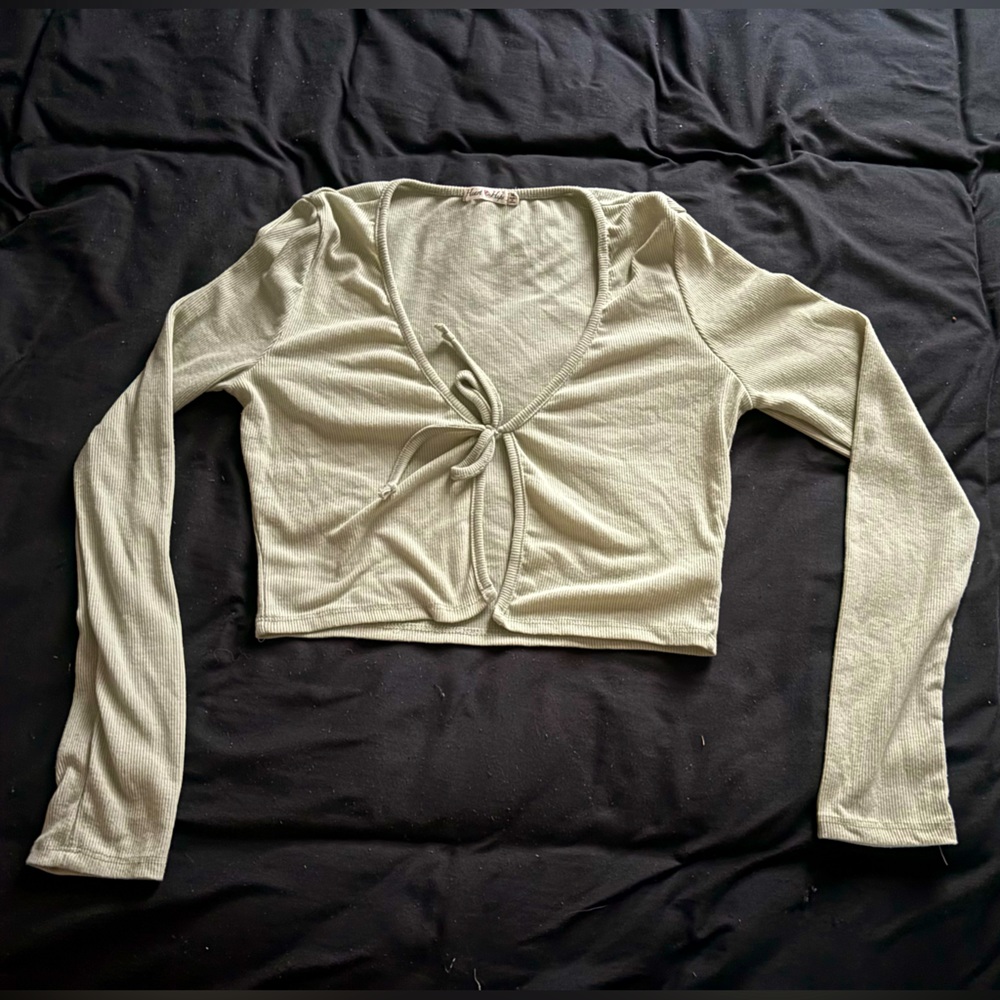 Cropped Long Sleeve Cardigan
